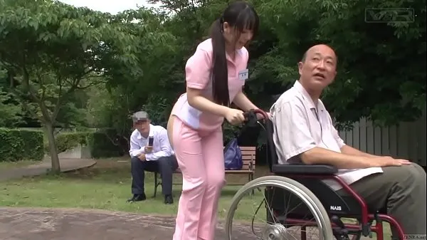 Hot Subtitled bizarre Japanese half naked caregiver outdoors cool Clips