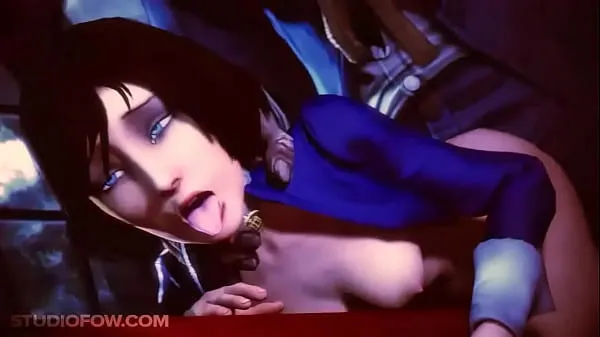 Bioshock sexy, Elizabeth se inclina para um pau enorme clipes legais