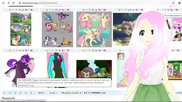 Fluttershy Looks Up Herself On Derpibooru مقاطع رائعة