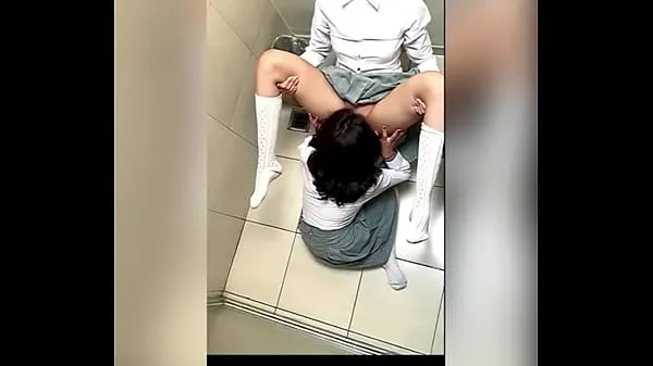 Hot Two Lesbian Students Fucking in the School Bathroom! Pussy Licking Between School Friends! Real Amateur Sex! Cute Hot Latinas cool Clips