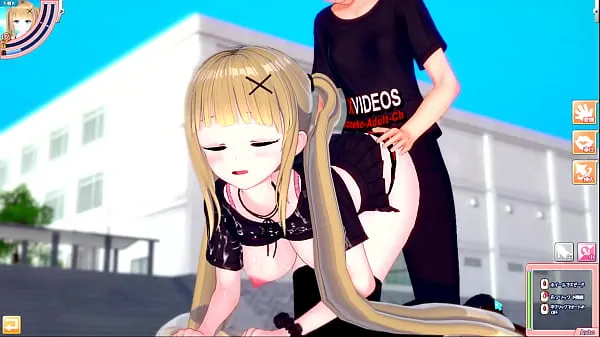 Hot Eroge Koikatsu! ] Etch after having a handjob blowjob service by rubbing the boobs of a blonde huge breasts JK with a cute personality! 3DCG anime videos cool Clips