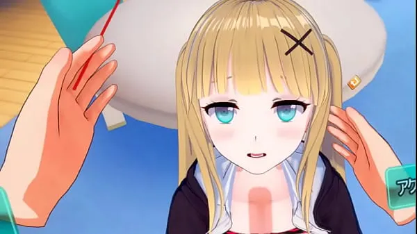 Hot Eroge Koikatsu! VR version] Blonde huge breasts twin tail JK is rubbed and horny cool Clips