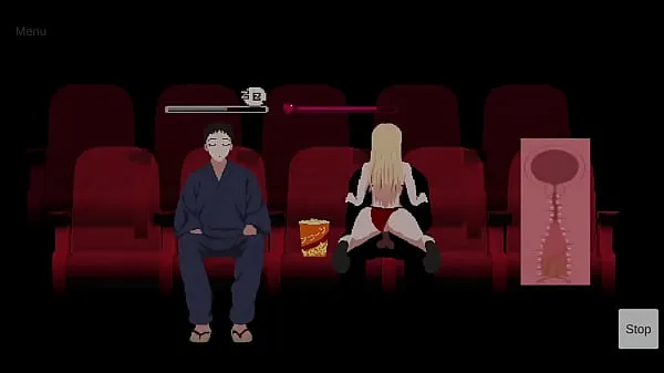 Un inconnu commence à exciter une blonde au cinéma et la baise à côté de son ami qui ne le remarque pas - My Dress Up Darling In Cinema clips sympas